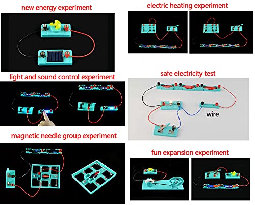 Kit Circuito Electrico Escolar para Niño Básico de Circuitos Experimento Aprendizaje y Educacion Kit para Niños - Science Lab Experimento(con Manual en Ingles)