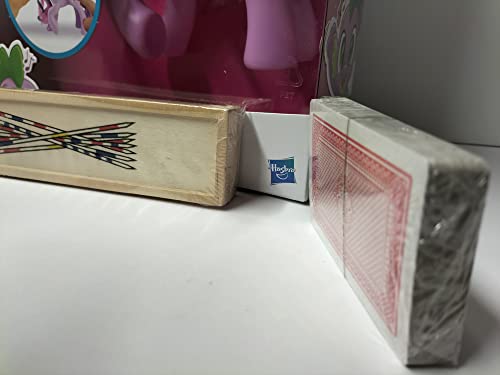 Kit de 3 juegos en 1 acuistado + 2 regalos de Hasbro Original My Little Pony - Twilight & Spike Cantanti, Viola. Más Mikado Original y Cartas de Poker