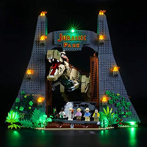 Kit de iluminación LED para T. rex Rampage - Compatible con Lego 75936 Building Blocks Model- No incluye el juego Lego