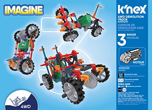 K'NEX Imagine - Juego de construcción de camión de demolición 4WD - 212 Piezas - Edades 7+ - Juguete Educativo de ingeniería