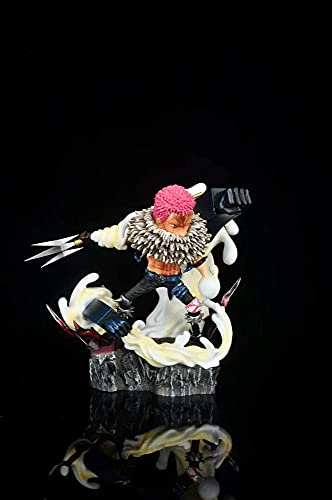 Kurrma One Piece Charlotte Katakuri (5.5in / 14cm) Charlotte Pudding Battle Scene Demon Fruit Power PVC en Caja Modelo de Personaje de Dibujos Animados/Estatua Figura de acción Coleccionables/Deco