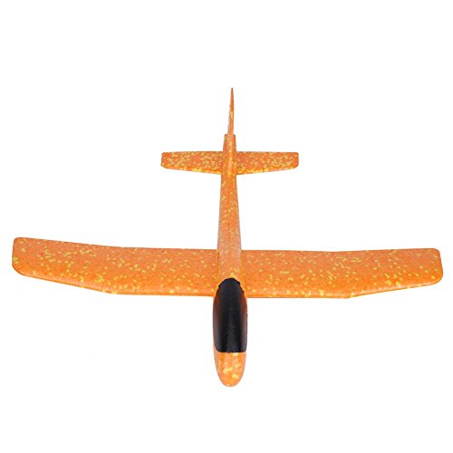 Lanzar Foam Aviones Planeador Inercia Avión Volar Avión Juguete Warcraft Modelo Favores de Fiesta Deportes al Aire Libre Juguete Día del Niño Cumpleaños Regalo del día(Naranja(35cm))