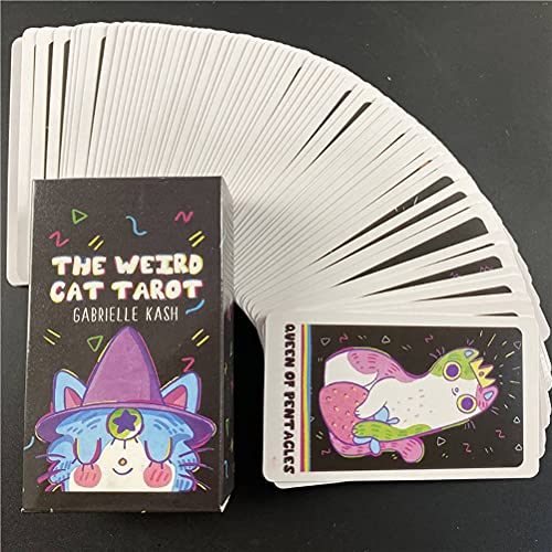 Las Cartas de Oracle del Gato extraño,The Weird Cat ​Oracle Cards,Tarot Card,Party Game