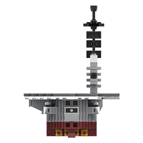 LDB SHOP Maqueta técnica de barco, 1085 bloques de sujeción, técnica, modelo militar, portaaviones, battleship, bloques de construcción, juguete de construcción compatible con Lego Technic