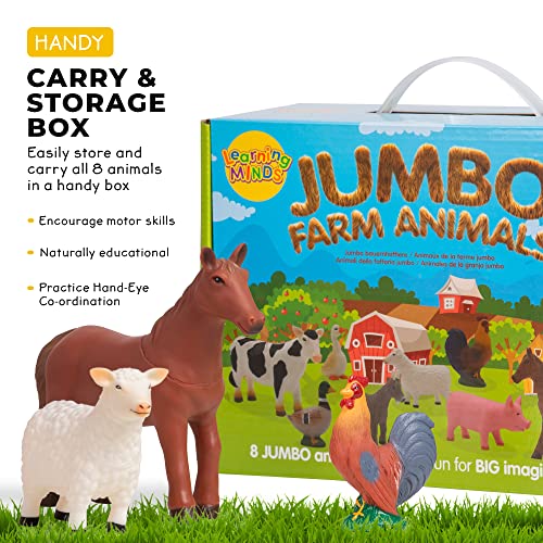 Learning Minds Conjunto de 8 Figuras Jumbo Farm Animal - 18 Meses +