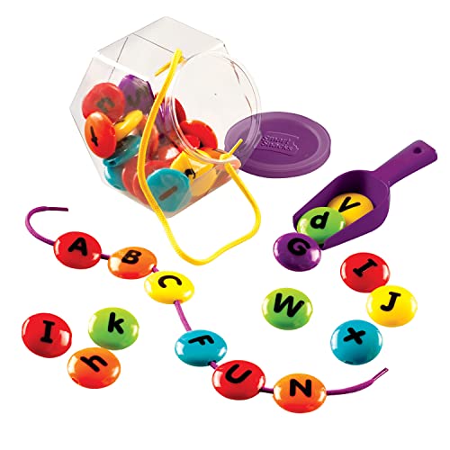 Learning Resources- Caramelos con el abecedario para ensartar Smart Snacks, Color (LER7204)