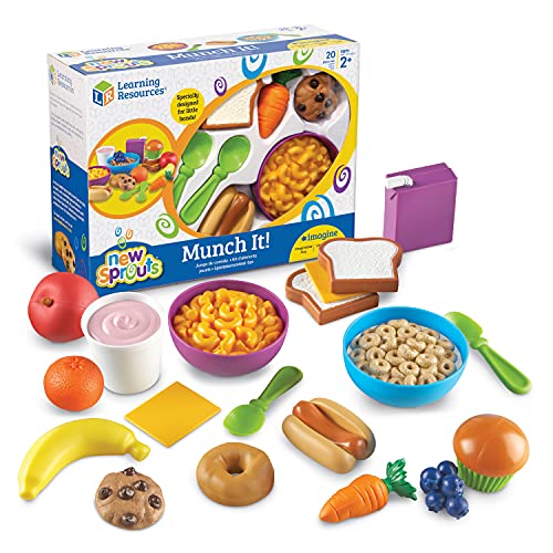 Learning Resources-Mi Propio Set de Alimentos de Juguete Munch It, Color (LER7711)