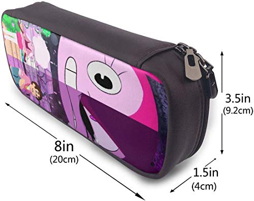 Leather Estuche Cartoon Steven Universe Spinel Pen Case Pouch Holder Stationery Cosmetic Makeup Double Zipper Bag for Adults Girls Boys School Office