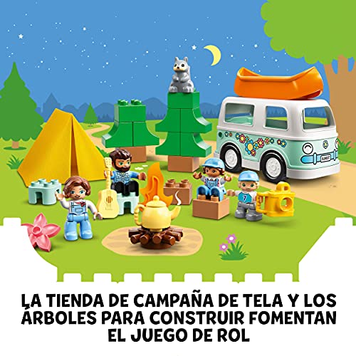 LEGO 10946 Duplo Mi Ciudad: Aventura en la Autocaravana Familiar, Coche de Juguete para Niños y Niñas 2 años en Adelante, Regalo de Semana Santa