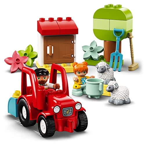 LEGO 10950 Duplo Mi Ciudad Tractor y Animales de la Granja, Idea de Regalo para Niños Mayores de 2 Años, Set con Animales de Juguete