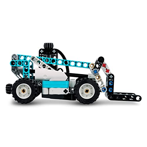 LEGO 42133 Technic Manipulador Telescópico, Vehículos de Construcción para Niños de 7 Años, Set con Camión Grúa y Carretilla Elevadora de Juguete