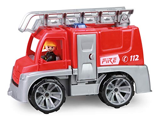 Lena Figura de Brigada TRUXX 04457, camión con Escalera de Rescate, Motor de Bomberos con Puertas de Apertura, vehículo de Juego para niños a Partir de 2 años