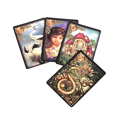 Lenormand Oracle Tarjetas Tablero Tablero Deck Games Tarot Cards Divination Fate Tarjeta de Juego Familia Familia Regalo,with Tablecloth,Standard