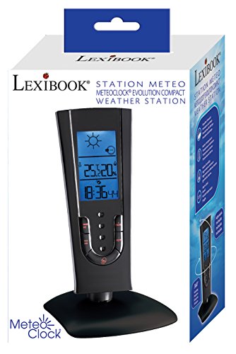 LEXIBOOK- Estación Meteorológica Meteoclock Evolución Compact, Color Negro (SM180)