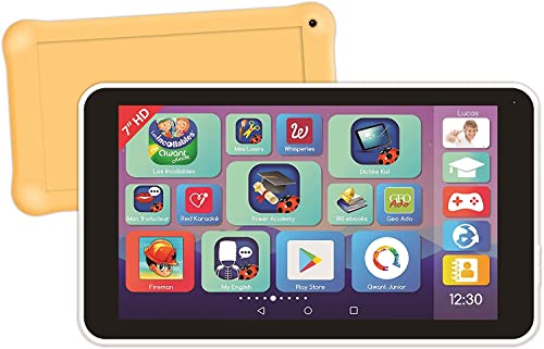 LEXIBOOK – Tablet Infantil de 7 Pulgadas Lexitab Master – Tablet educativa con Controles parentales y Funda de protección incluida – Android, Google Play, Youtube – MFC149FR (FR Version)