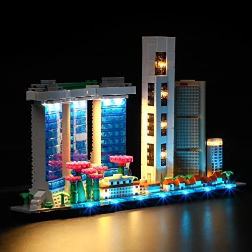 LIGHTAILING Conjunto de Luces Compatible con Lego 21057 Architecture Singapore Modelo de Construcción de Bloques - NO Incluido en el Modelo