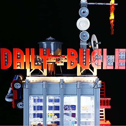 LIGHTAILING Juego de luces para modelos de bloques de construcción (SPIDERMAN Daily Bugle – Kit de luces LED compatible con Lego76178 (no incluido el modelo)