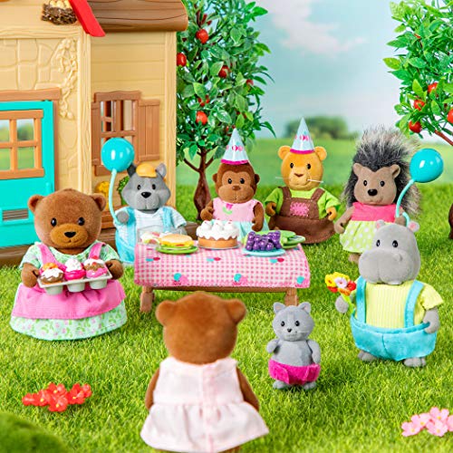 Li'l Woodzeez 6093M Li'l Woodzeez – Healthnugle Bear Family – Juego de 5 Piezas con Figuras en Miniatura y Libro de Cuentos – Juguetes de Animales y Accesorios para niños a Partir de 3 años