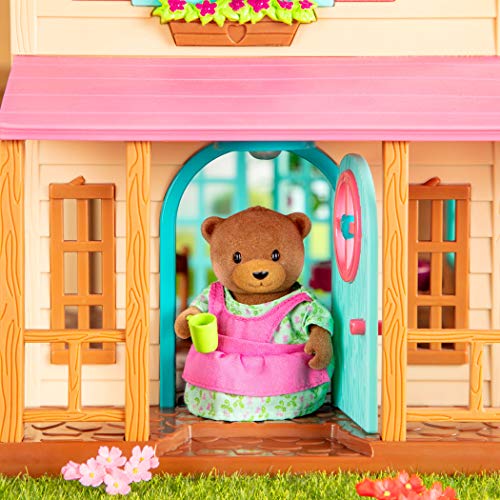 Li'l Woodzeez 6093M Li'l Woodzeez – Healthnugle Bear Family – Juego de 5 Piezas con Figuras en Miniatura y Libro de Cuentos – Juguetes de Animales y Accesorios para niños a Partir de 3 años