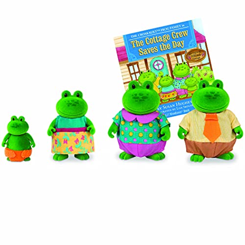Li'l Woodzeez – Croakalily Frog Family – Juego de Juguetes de 5 Piezas con Figuras de Animales en Miniatura y Libro de Cuentos – Juguetes de Animales y Accesorios para niños Mayores de 3 años