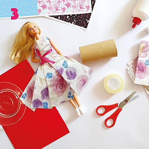 Lisciani Barbie Taller de Moda, con muñeca incluida-88645-Juego Creativo para niñas a Partir de 4 años (88645)