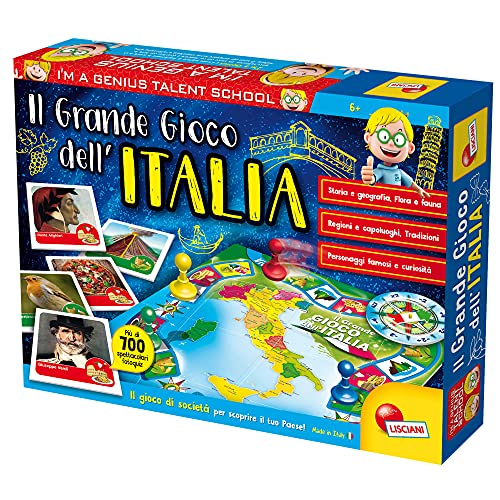 Lisciani Giochi 56453 I'm a Genius il Grande Gioco dell'Italia - Juego de Mesa sobre Italia (versión Italiana)