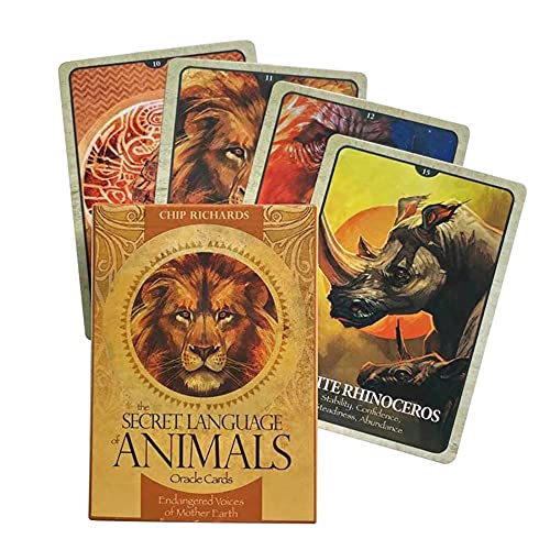 LiuGenPing Cartas de Oráculo de Animales del Lenguaje Secreto,The Secret Language Animals Oracle Cards,Tarot Deck,Firend Game