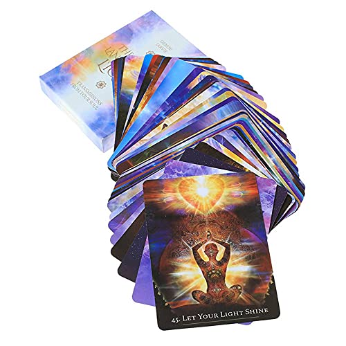 LiuGenPing Cartas del Tarot del Oráculo del Lenguaje Secreto de la Luz,The Secret Language of Light Oracle Tarot Cards,with Bag,Firend Game