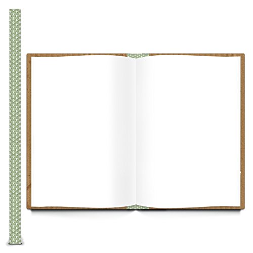 Logbuch-Verlag - Cuadernos DIN A4 con y sin esquinas de metal, color marrón-blanco-verde ohne Metallecken