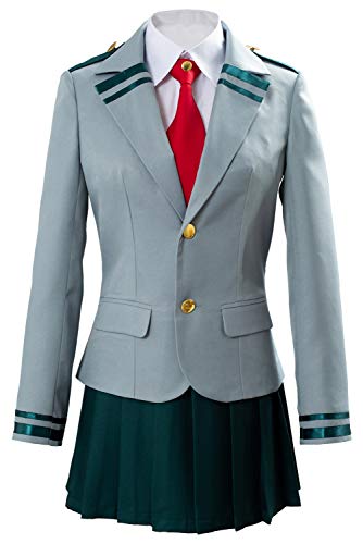 Manfu Asui Tsuyu, Ochaco Uraraka, disfraz de uniforme escolar, conjunto Boku no Hero Academia para disfraz de mujer