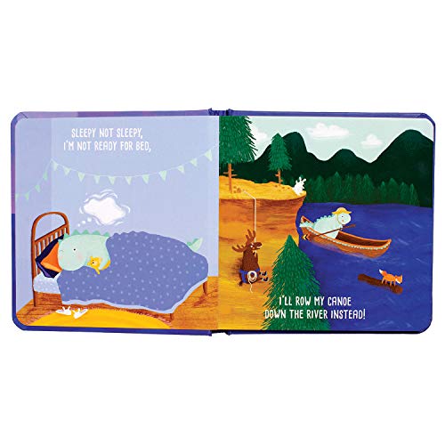 Manhattan Toy Sleepy Not Sleepy – A Tiny Dino's Bedtime Adventure Baby Board Book - Libro de Mesa para bebés a Partir de 6 Meses