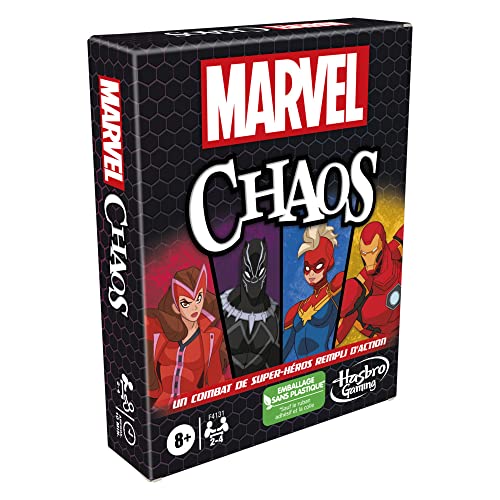 Marvel Chaos, Juego de Cartas con superhéroes Marvel, Divertido Juego Familiar, Desde 8 años, fácil de Aprender