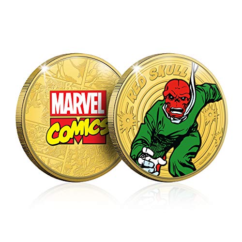Marvel Gifts Comics Rare Collectable Moneda conmemorativa Colección Capitán América villanos - Cráneo rojo