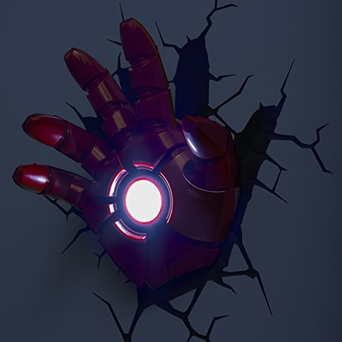 Marvel Iron Man Mano 3D luz Nocturna