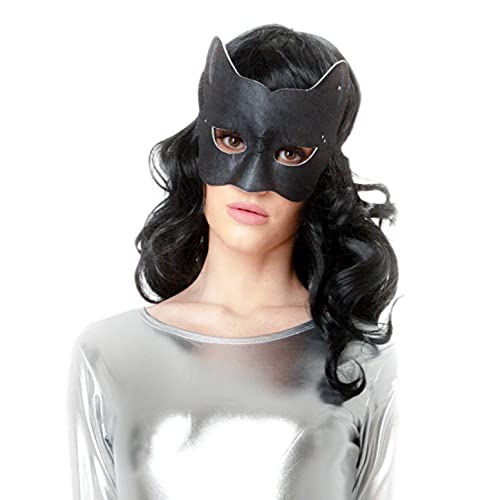 Máscara de Gato Sexy para Mujer, Máscara de Cabeza de Gato, Máscara Misteriosa de Gato para Disfraces Máscara Cosplay de Catwoman