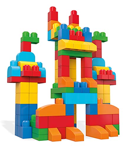 Mega Blocks - Deluxe Building Bag Bolsa de Construcción, Multicolor, 46.0 x 29.0 x 20.1 cm (Mattel CNM43)