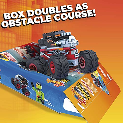 Mega Construx Monster Trucks Bone Shaker Coche de juguete de bloques de construcción, incluye figura, para niños +5 años (Mattel GVM27)