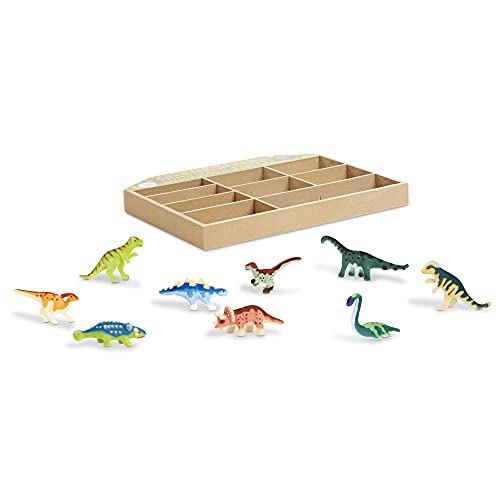 Melissa & Doug - Colección de 9 de dinosaurios miniatura, Dinosaur Party Play Set ( 12666) , Modelos/colores Surtidos, 1 Unidad