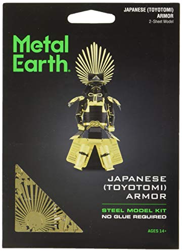 Metal Earth Puzzle 3D Armaadura Japonesa Toyotomi. Rompecabezas De Metal De Armaduras. Maquetas Para Construir Para Adultos Nivel Desafiante De 11.43 X 5.33 X 5.08 Cm