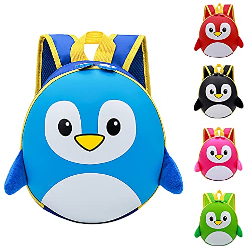 Moda infantil unisex lindo animal de dibujos animados pequeño pingüino mochila redonda mochila para niños pequeños