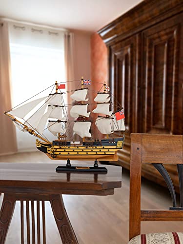 Modelo de Barco de Vela HMS Victory Madera Maritime Deco Estilo Antiguo sin Kit