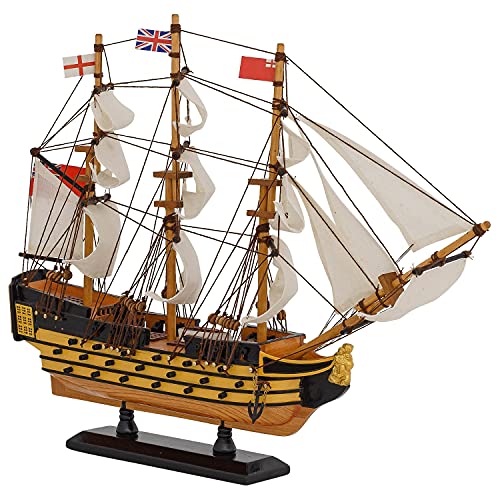 Modelo de Barco de Vela HMS Victory Madera Maritime Deco Estilo Antiguo sin Kit