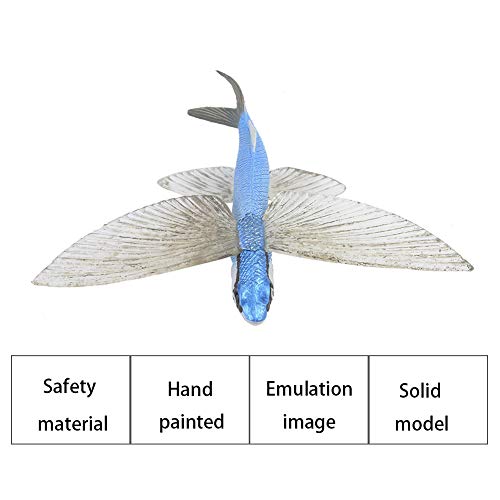 Modelo de pez oceánico, pez volador, producción exquisita, material plástico, figura de pez volador, juguete para decorar