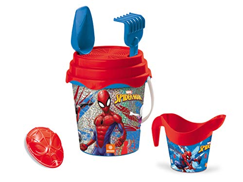 Mondo-28598 Spiderman Juego de Cubo de Playa, Color Rojo y Azul. (28598)