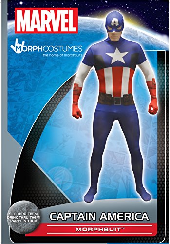Morphsuits - Disfraz para adulto Capitán América Marvel, talla XL (MLCAVX) , color/modelo surtido