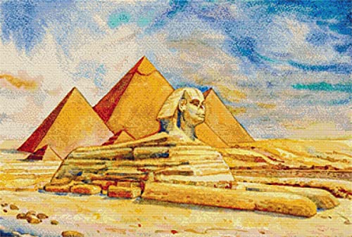 Movas Sanat Rompecabezas de mosaico con diseño de pirámide y esfinge, 50 x 33 cm, diseño de la esfinge en Ginza