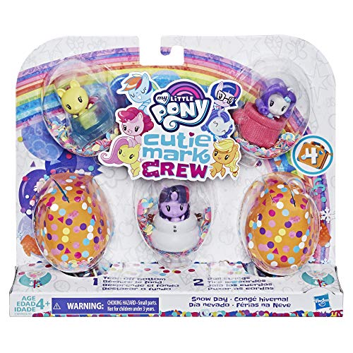 My Little Pony Toy Cutie Mark Crew Series 4 Surprise Pack: Snow Day Collectible 5 Pack with 2 Mystery Figures, Kids Ages 4 & Up