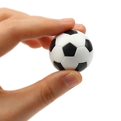 NaiCasy Mini fútbol,??reemplazo de futbolín de fútbol en Blanco y Negro Bolas de Juego de fútbol 6 Piezas