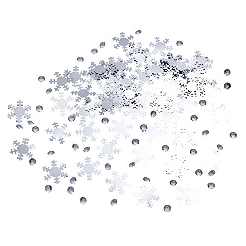 Neviti - Confeti y Diamantes (28 g, Madera, 1,5 x 1,5 x 0,1 cm), Color Plateado