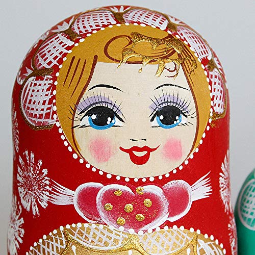 N/H Muñeca de nido de madera, juegos de muñecas rusas de 10 capas de escritorio Matryoshka para decoración de la oficina del hogar, regalos de niños juguetes educativos
